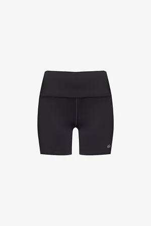 alo Womens Airlift Energy High-Rise Stretch-Woven Shorts M