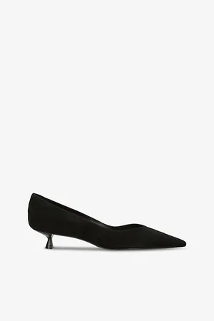 Stuart Weitzman Womens Eva Kitten-Heel Suede Court Shoes Eur 36 / 3 Uk Women