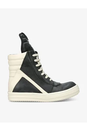 Rick Owens Womens Geobasket Lace-Up Leather High-Top Trainers Eur 36 / 3 Uk Women