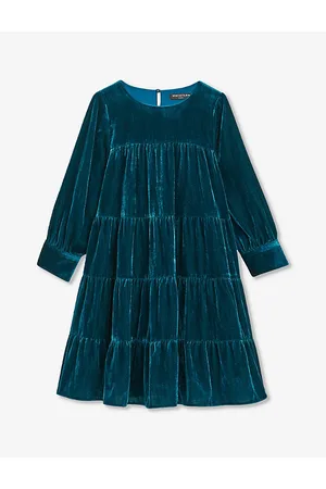 Amazon.com: ZHIZAIHU Little Girls Solid Color Velvet Dress Spring Winter  Long Sleeve Irregular Hem Dresses Children Casual (Black, 7-8 Years):  Clothing, Shoes & Jewelry