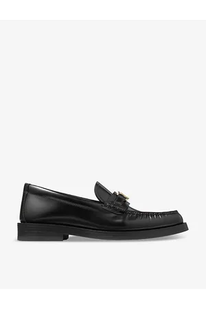 Jimmy Choo Womens Addie Logo-Plaque Leather Loafers Eur 36 / 3 Uk Women