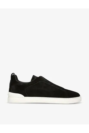 Ermenegildo Zegna Mens Triple Stitch Panelled Suede Low-Top Trainers Eur 41 / 7 Uk Men
