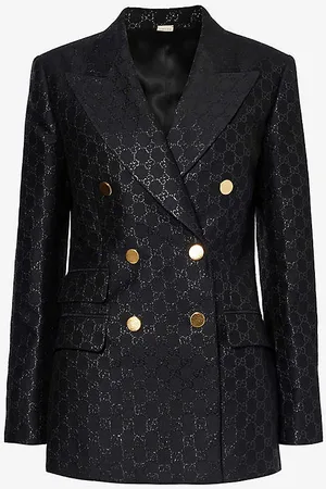 Boden The Marylebone Textured Wool Blend Blazer, Black, 8