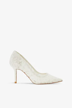 Dune Womens Memorise Bridal Floral-Lace Court Shoes Eur 36 / 3 Uk Women