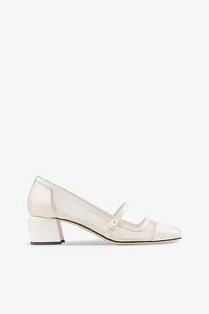 Jimmy Choo Womens Elisa 45 Mesh and Patent-Leather Heeled Courts Eur 36 / 3 Uk Women