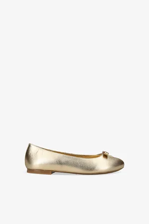 Monnalisa bow-embellished ballerina shoes - Gold