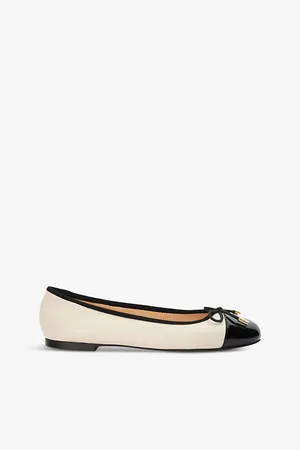 Dune Womens Highest Bow-Embellished Leather Ballet Flats Eur 36 / 3 Uk Women
