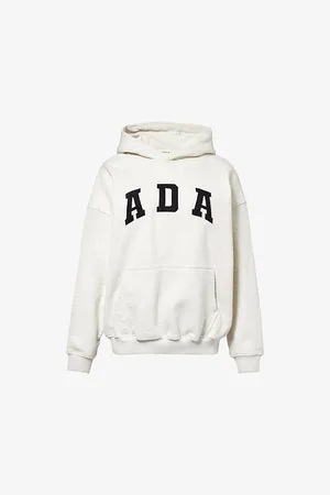Adanola Womens Logo-Embroidered Relaxed-Fit Cotton-Jersey Hoody Xs