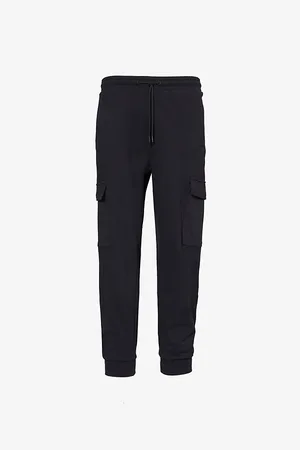 GymShark Mens Rest Day Tapered-Leg Cotton-Jersey Jogging Bottoms M