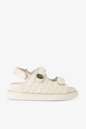 Kurt Geiger Womens Orson Eagle-Embellished Faux-Leather Flat Sandals Eur 36 / 3 Uk Women