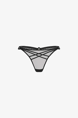 Agent Provocateur Womens Doretta Trixie Guipure-Trim Mesh Thong M
