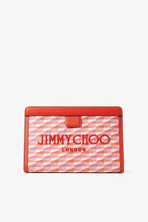 Jimmy Choo Womens Avenue Canvas and Leather Pouch 1Size
