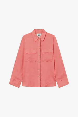 Twist & tango Womens Cassidy Relaxed-Fit Linen Shirt 8