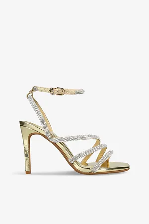 Kurt Geiger Womens Savanna Embellished Faux Patent-Leather Sandals Eur 36 / 3 Uk Women