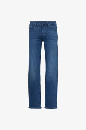 7 for all Mankind Mens Standard Luxe Performance Regular-Fit Straight-Leg Stretch Denim-Blend Jeans 34