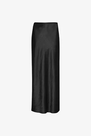 Whistles Womens Ella Bias-Cut Satin Maxi Skirt 6