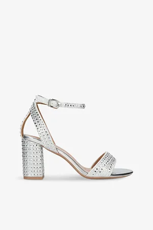 Carvela Womens Kianni Crystal-Embellished Heeled Woven Sandals Eur 36 / 3 Uk Women
