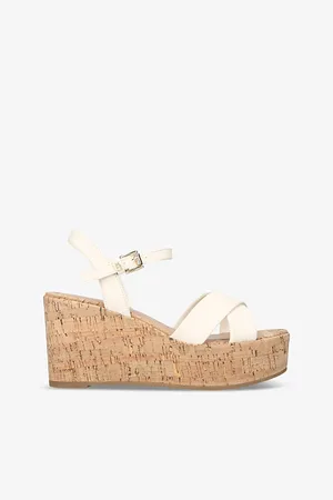 Kurt Geiger Womens Rosalyn Faux-Leather Wedge Sandals Eur 36 / 3 Uk Women