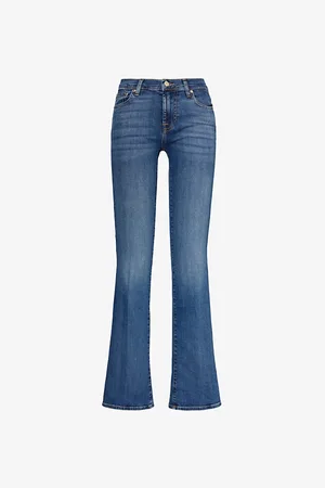 7 for all Mankind Womens Bootcut Soho Flared-Leg Mid-Rise Stretch-Denim Jeans 23