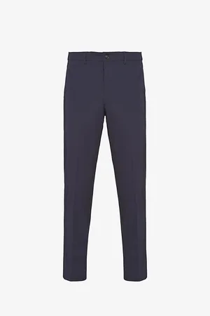 Prada Mens Slim-Fit Straight-Leg Woven Trousers 36