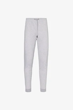 DEREK ROSE Mens Quinn Tapered Cotton-Blend Jogging Bottoms S