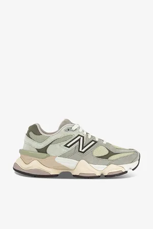 New Balance Mens 9060 Brand-Patch Leather and Mesh Low-Top Trainers Eur 38 / 4 Uk Men