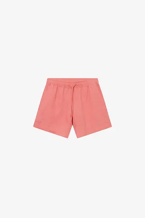 Twist & tango Womens Melody Drawstring-Waist High-Rise Linen Shorts 8
