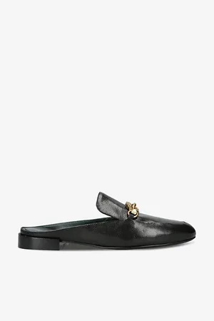 Tory Burch Womens Jessa Backless Leather Loafers Eur 38/5 Uk Women