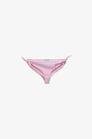 Prada Womens Checked Cotton Bikini Bottoms S