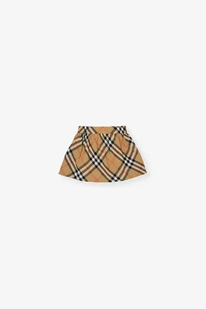 Burberry Camila Elasticated-Waist Checked Cotton Mini Skirt 6-24 Months 12 Months
