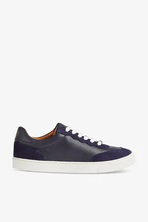 LK Bennett Womens Runner Logo-Embossed Suede and Leather Low-Top Trainers Eur 36 / 3 Uk Women