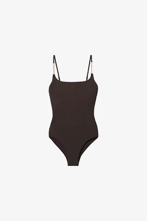 Reiss Womens Imogen Chain-Embellished Stretch-Woven Swimsuit 6