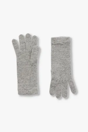 Johnstons Of Elgin Womens Ribbed-Cuff Knitted Cashmere Gloves