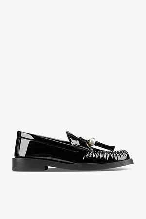 Jimmy Choo Womens Addie Leather Loafers Eur 34 / 1 Uk Women