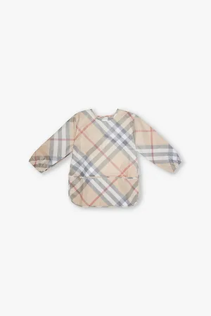 Burberry Checked Long-Sleeved Waxed Cotton Bib 12-18 Months 12-18 Months