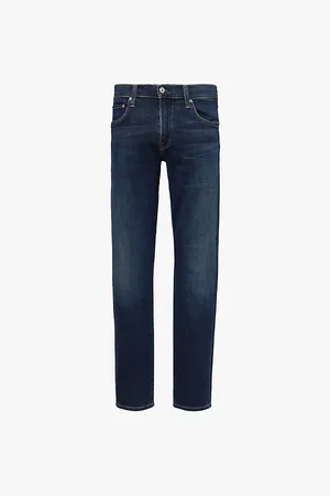 Citizens of Humanity Mens London Slim-Fit Tapered-Leg Mid-Rise Stretch-Denim and Cashmere Jeans 28