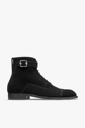 Jimmy Choo Womens Finnion Lace-Up Velvet-Suede Ankle Boots Eur 41 / 8 Uk Women