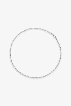 Hatton Labs Womens Classic Cuban Sterling-Silver Chain Necklace 18In