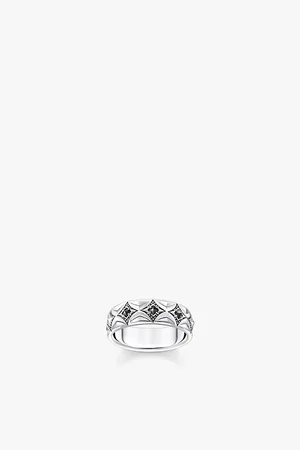 Thomas Sabo Womens 925 Sterling-Silver and Zirconia Band Ring 60mm