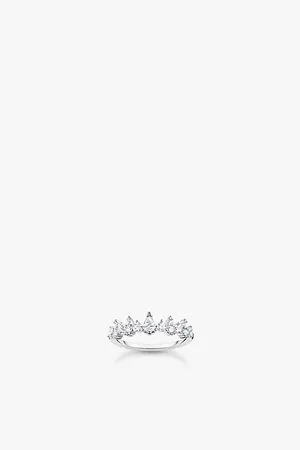 Thomas Sabo Womens Ice Crystal 925 Sterling-Silver and Zirconia Ring 52mm