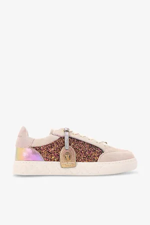 Kurt Geiger Womens Kensington Glitter-Embellished Suede Trainers Eur 36 / 3 Uk Women