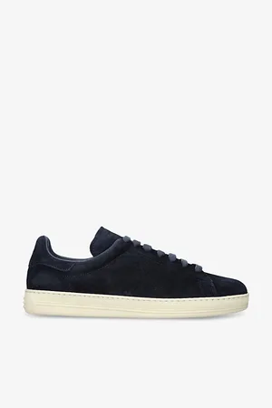 Tom Ford Mens Warwick Logo-Embossed Suede Low-Top Trainers Eur 41 / 7 Uk Men
