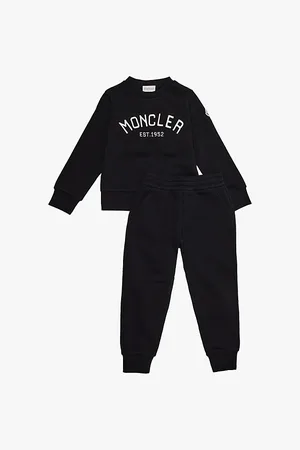 Moncler Branded Relaxed-Fit Cotton-Jersey Tracksuit 6-12 Years 12 Years
