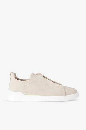 Ermenegildo Zegna Mens Triple Stitch Panelled Suede Low-Top Trainers Eur 42 / 8 Uk Men