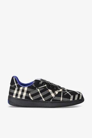 Burberry Mens Terrace Checked Woven Low-Top Trainers Eur 41 / 7 Uk Men