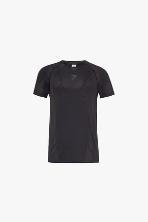 GymShark Mens Apex Seamless Brand Print Woven Slim Fit T-Shirt Xs