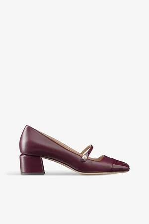 Jimmy Choo Womens Elisa 45 Faux Pearl-Embellished Patent-Leather Heeled Courts Eur 39 / 6 Uk Women