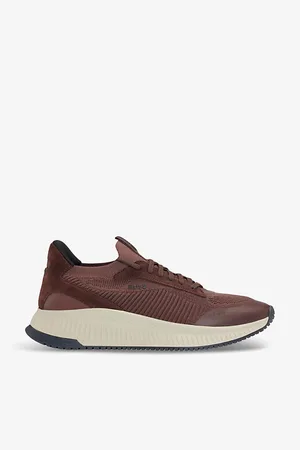 HUGO BOSS Mens Branded Knitted Low-Top Trainers Eur 42 / 8 Uk Men