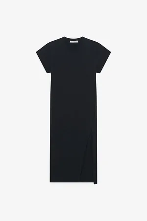 IRO Womens Litonya Short-Sleeve Relaxed-Fit Cotton T-Shirt Dress Xs