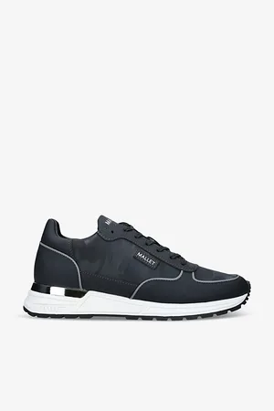 Mallet Mens Popham Lite Leather and Mesh Low-Top Trainers Eur 40 / 6 Uk Men